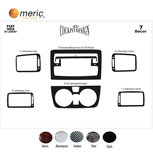 meriç cockpit design Torpido Kaplama Setleri