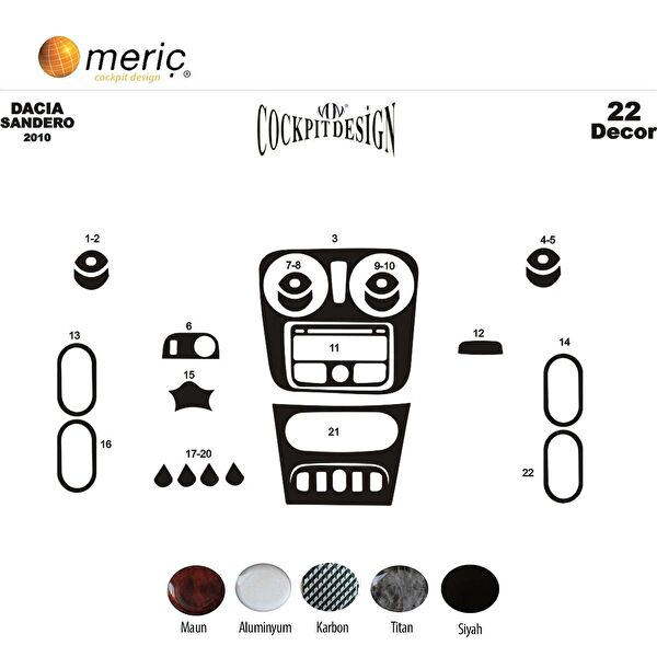 meriç cockpit design Torpido Kaplama Setleri