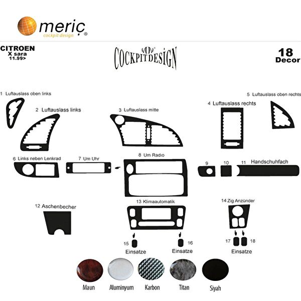 meriç cockpit design Torpido Kaplama Setleri