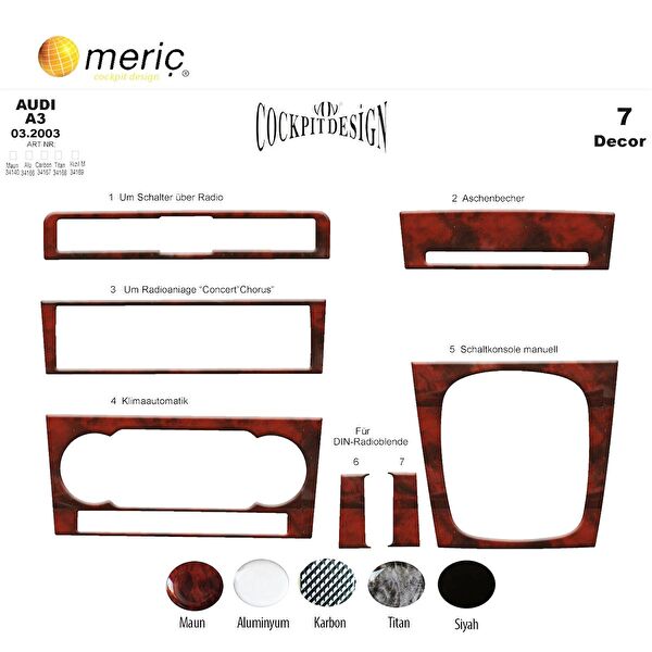 meriç cockpit design Torpido Kaplama Setleri