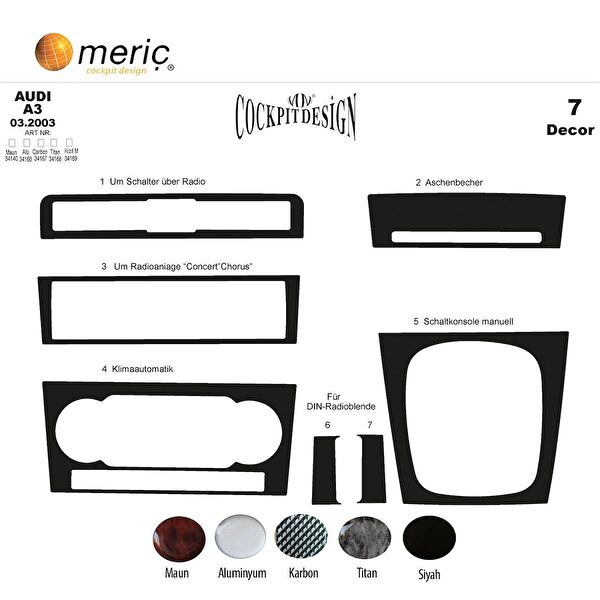 meriç cockpit design Torpido Kaplama Setleri