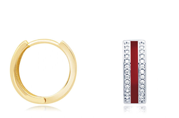 Diamond Line-Gülaylar Altın Küpe