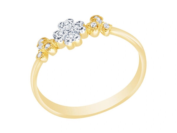 Diamond Line-Gülaylar Altın Yüzük