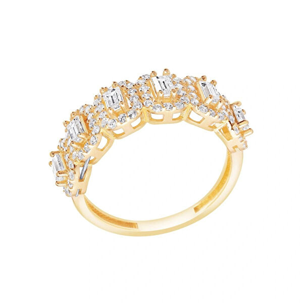 Diamond Line-Gülaylar Altın Yüzük