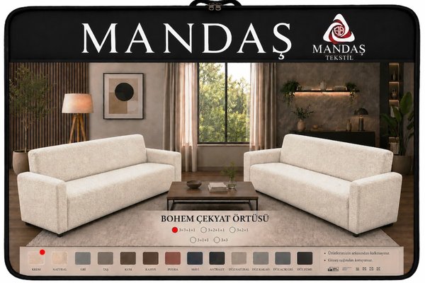 Mandaş Tekstil Koltuk Örtüsü, Şalı