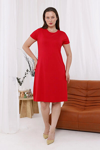 Madwilo Büyük Beden Günlük Elbise