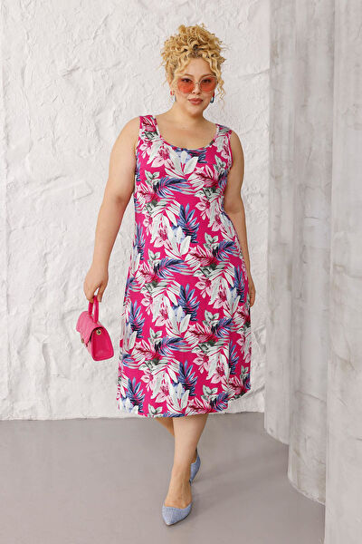 Madwilo Büyük Beden Günlük Elbise