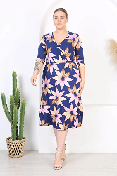 Madwilo Büyük Beden Günlük Elbise