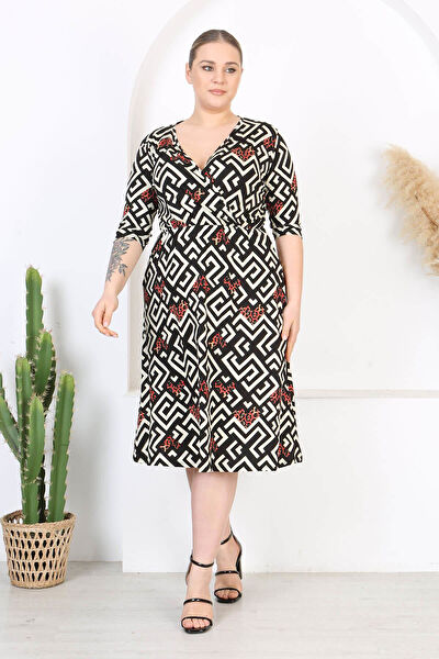 Madwilo Büyük Beden Günlük Elbise