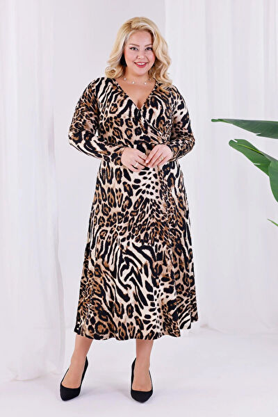 Madwilo Büyük Beden Günlük Elbise