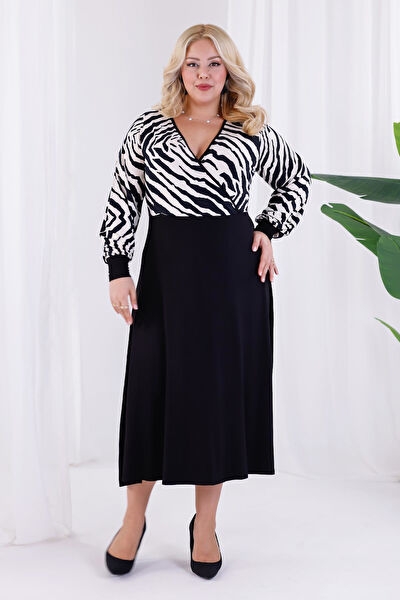 Madwilo Büyük Beden Günlük Elbise