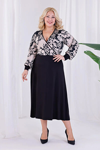 Madwilo Büyük Beden Günlük Elbise