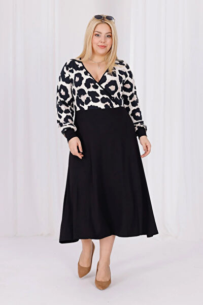 Madwilo Büyük Beden Günlük Elbise