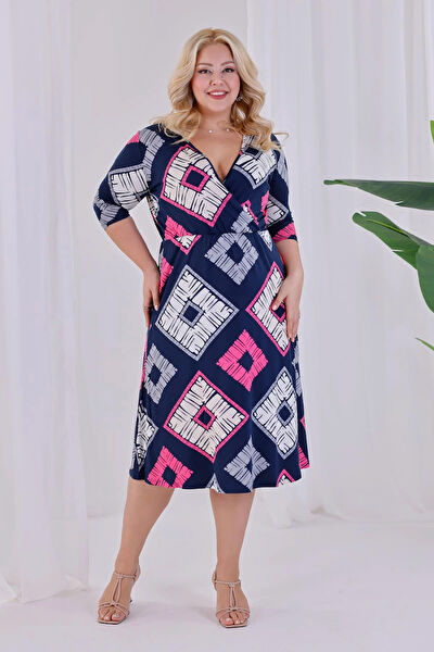 Madwilo Büyük Beden Günlük Elbise
