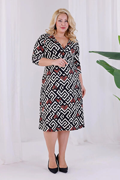 Madwilo Büyük Beden Günlük Elbise