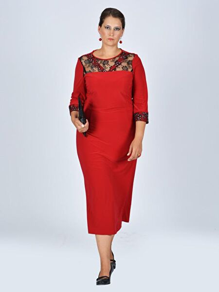 Nidya Moda Büyük Beden Abiye Elbise