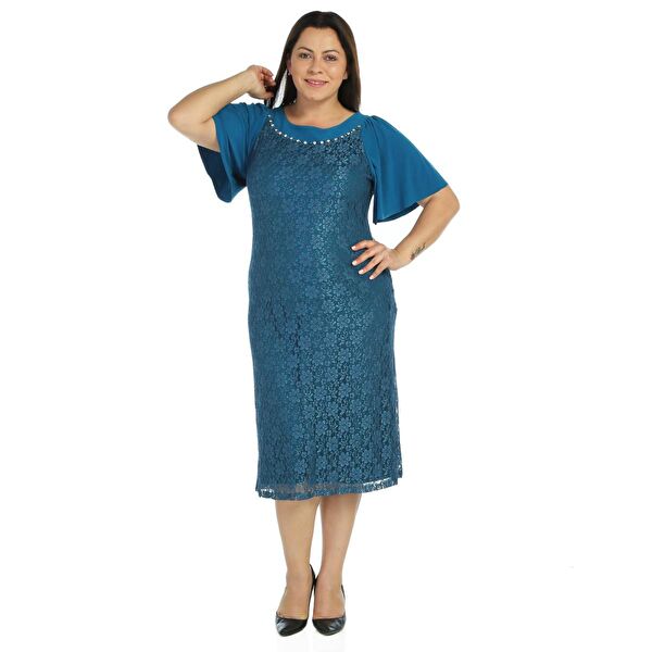 Nidya Moda Büyük Beden Abiye Elbise