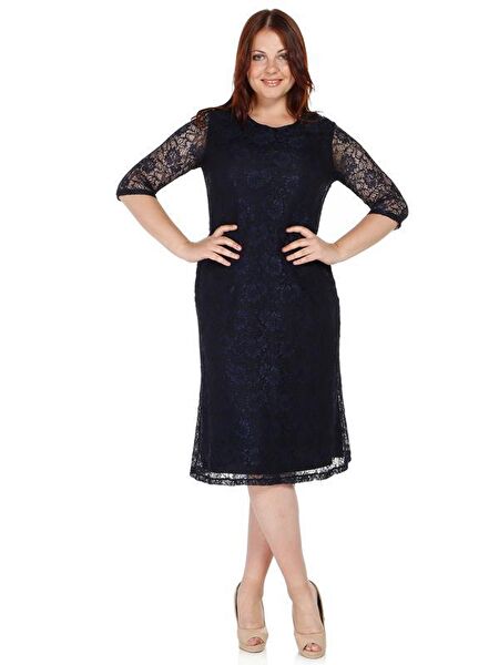 Nidya Moda Büyük Beden Abiye Elbise