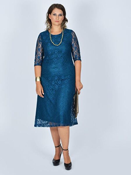 Nidya Moda Büyük Beden Abiye Elbise