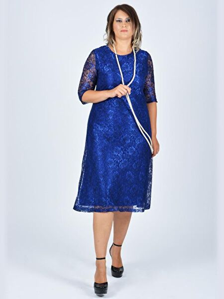 Nidya Moda Büyük Beden Abiye Elbise