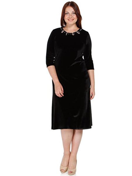 Nidya Moda Büyük Beden Abiye Elbise