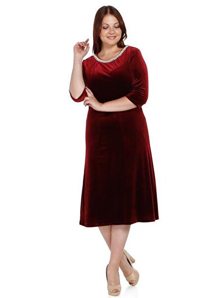 Nidya Moda Büyük Beden Abiye Elbise