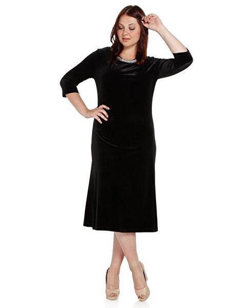 Nidya Moda Büyük Beden Abiye Elbise