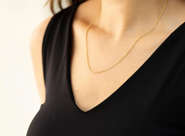 Safir Mücevher Altın Kolye