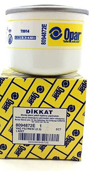 Opar Yağ Filtreleri