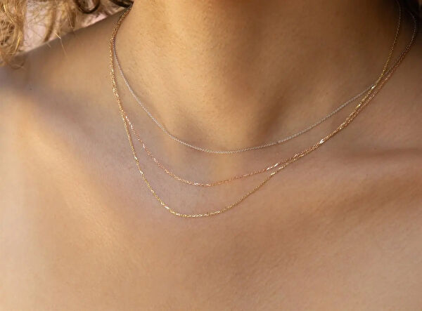 Safir Mücevher Altın Kolye