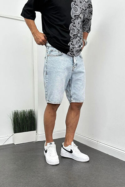 KAİZER DENİM Erkek Şort, Bermuda, Kapri