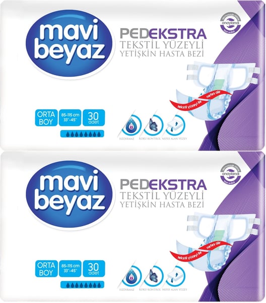 Mavi Beyaz Yetişkin Bezi