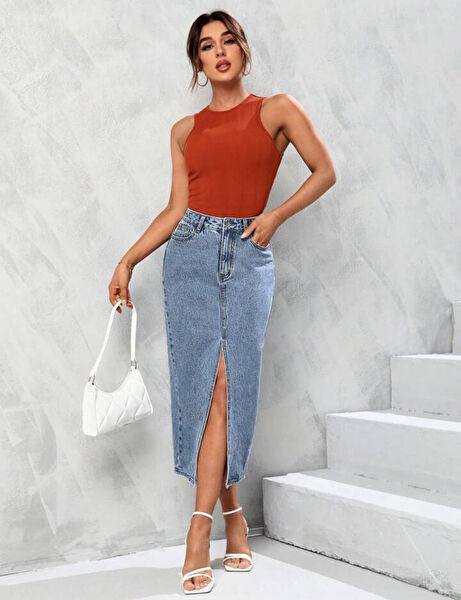 PASS&PASS Kadın Kot Etek