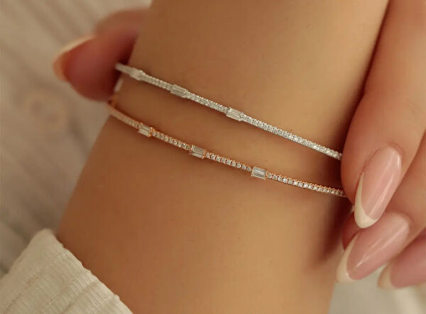 Safir Mücevher Altın Bileklik