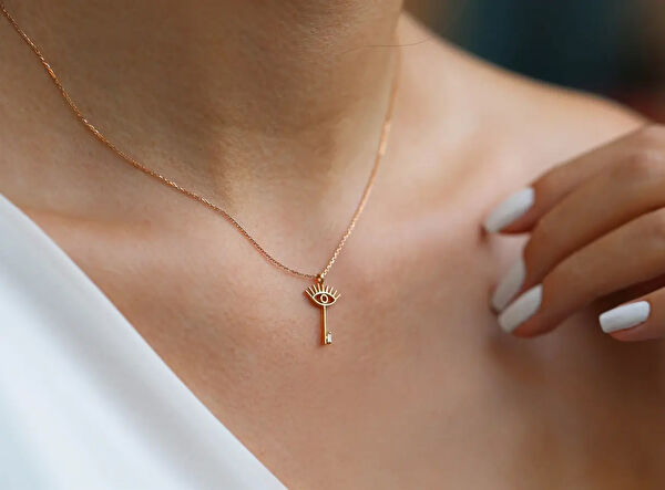 Safir Mücevher Altın Kolye