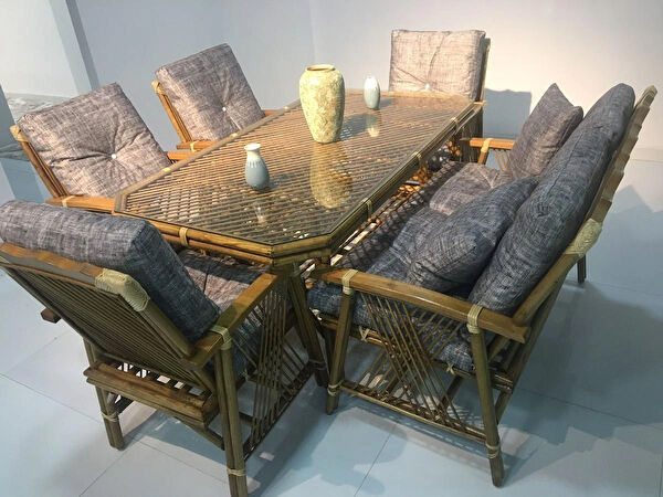 Uğurlu Bambu Bahçe Mobilyası Takımı