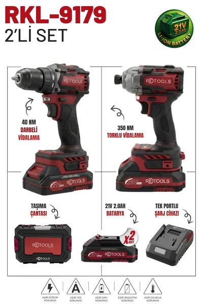 RETOOLS Akülü Vidalama