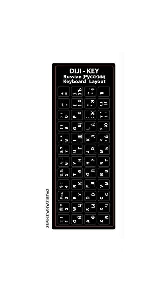 DIJIPAZAR Klavye Sticker, Etiket