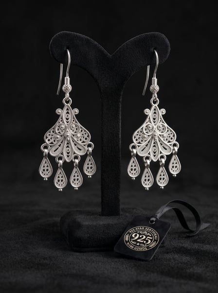Roza Silver Küpe