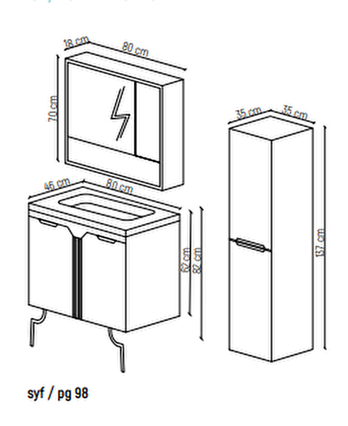 ROVALLİ Banyo Dolabı