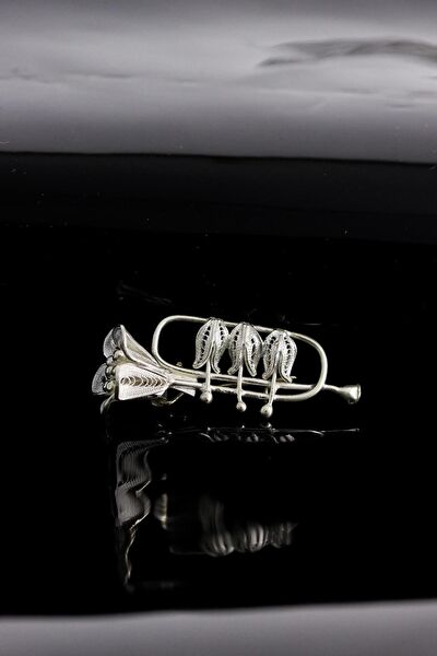 Sahra gümüş Broş, Yaka İğnesi, Rozet