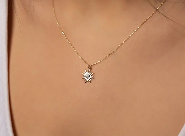 Safir Mücevher Altın Kolye