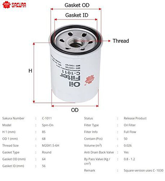 Sakura Yağ Filtreleri