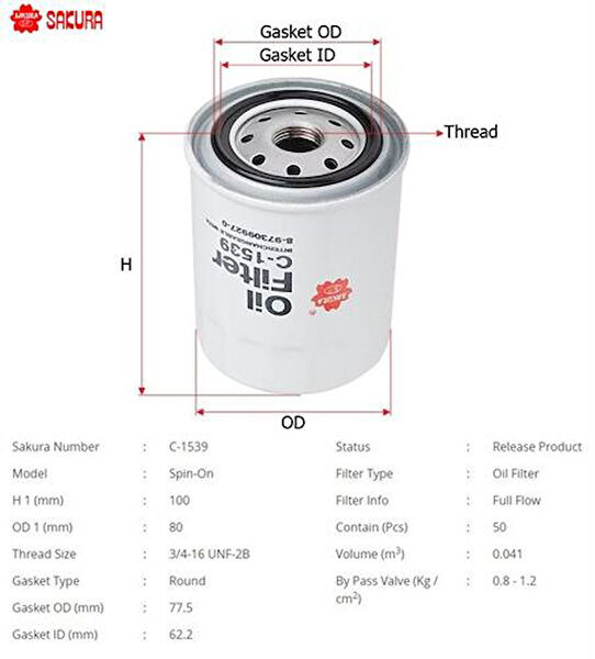 Sakura Yağ Filtreleri