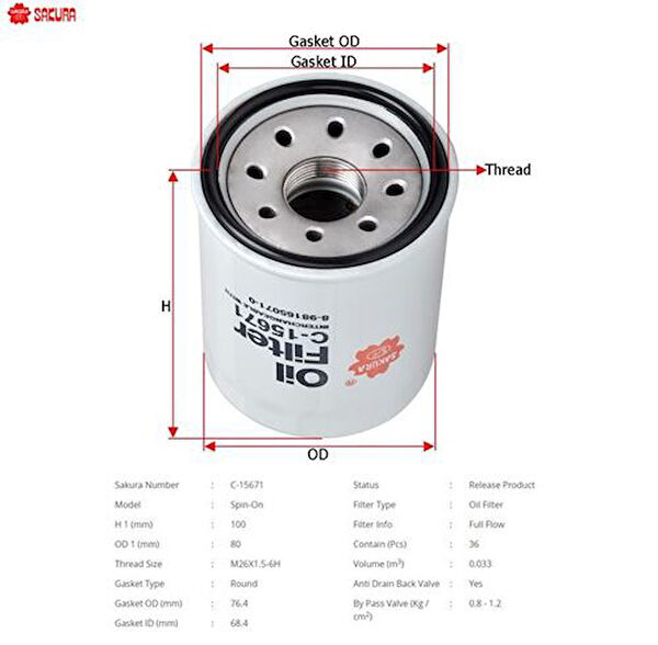 Sakura Yağ Filtreleri