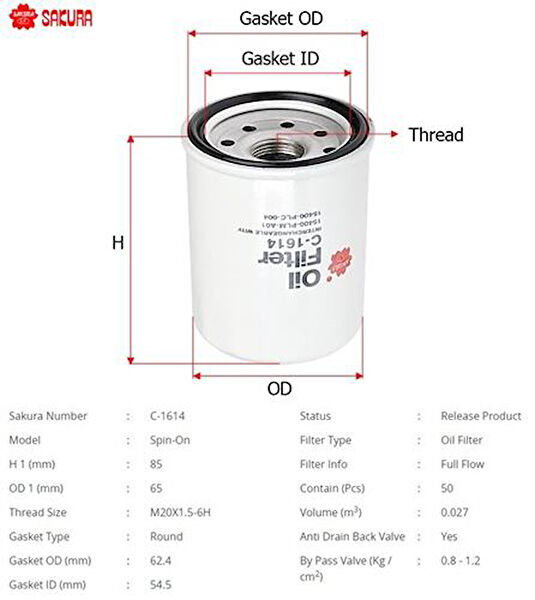 Sakura Yağ Filtreleri