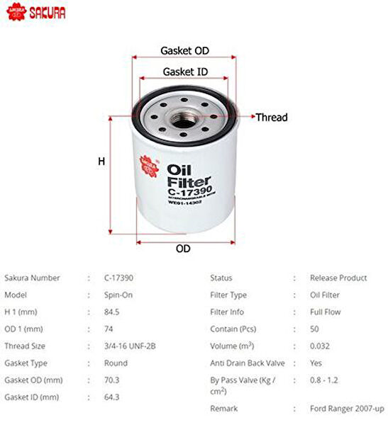 Sakura Yağ Filtreleri