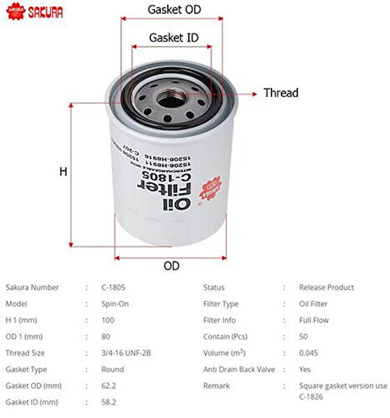 Sakura Yağ Filtreleri