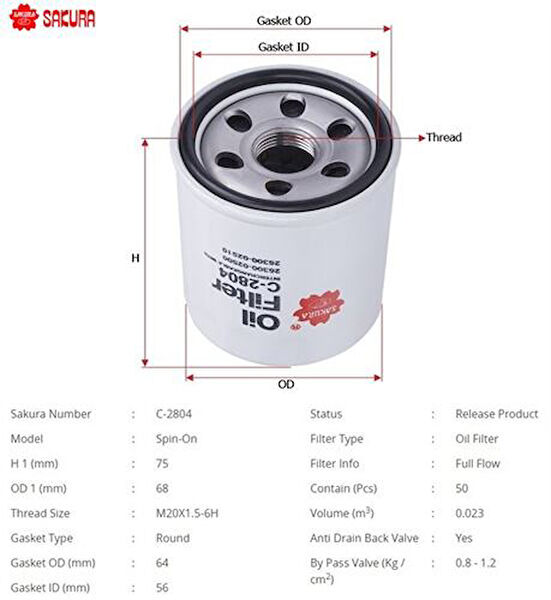 Sakura Yağ Filtreleri
