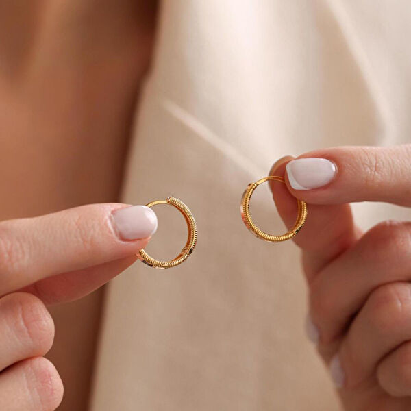 Sembol Gold Altın Küpe